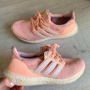 Adidas ultra boost continental with white trim size 8 pink sneakers shoes
